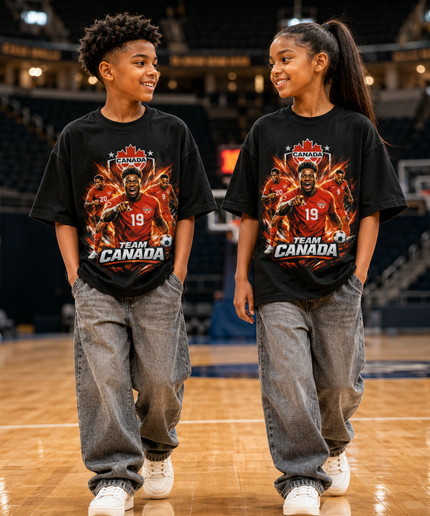 Team Canada Squad Fire Kids Fan T-Shirt
