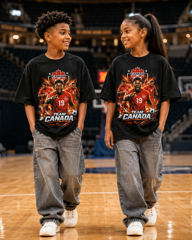 Team Canada Squad Fire Kids Fan T-Shirt