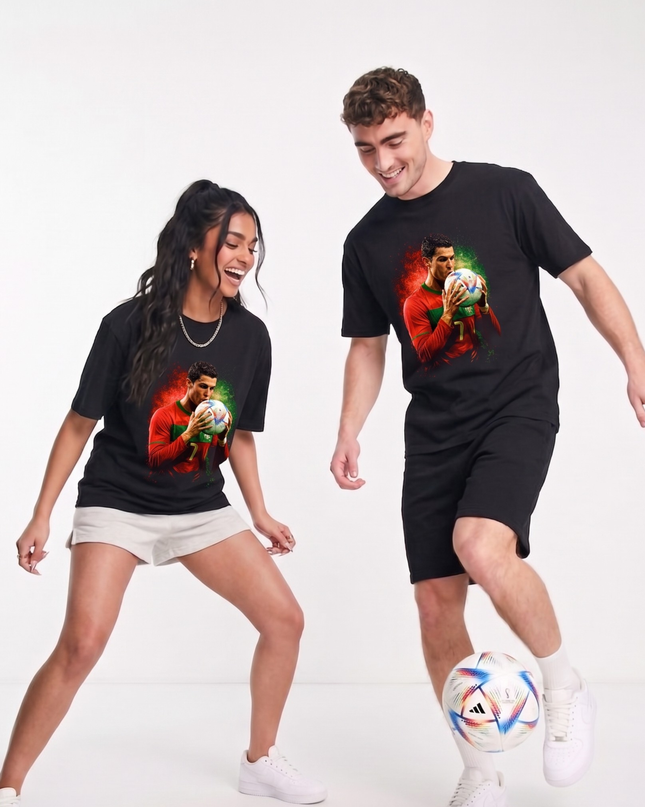 Cristiano Ronaldo Ball Kiss Portugal Fan T-Shirt