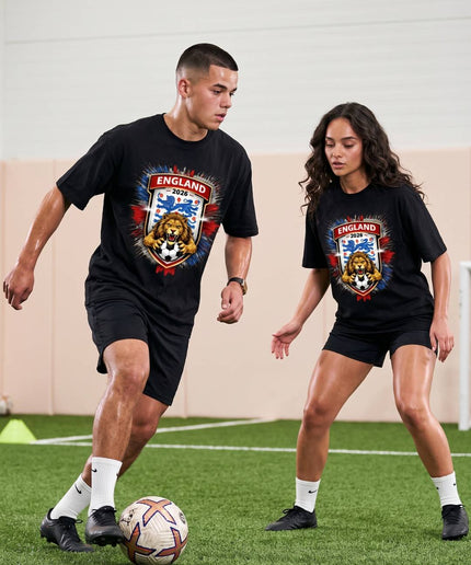 England 2026 Lion Shield Soccer World Cup Unisex Fan T-Shirt
