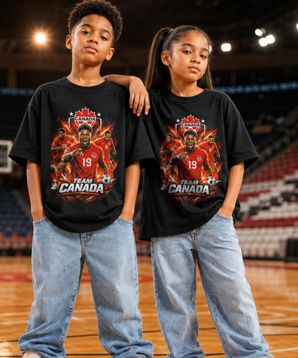 Team Canada Squad Fire Kids Fan T-Shirt