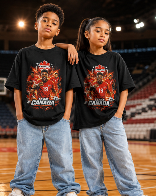 Team Canada Squad Fire Kids Fan T-Shirt