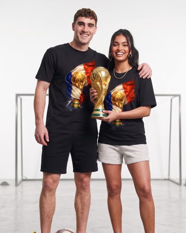 France World Cup Trophy Flag Glory Unisex Fan T-Shirt