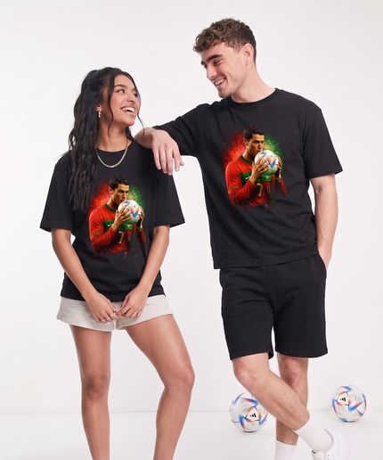 Cristiano Ronaldo Ballon Baiser Portugal Fan T-Shirt