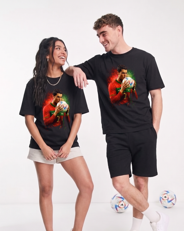 Cristiano Ronaldo Ball Kiss Portugal Fan T-Shirt