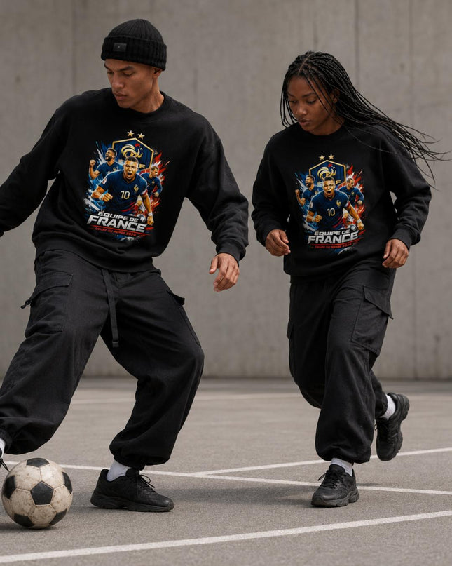 Mbappé Équipe de France Coupe du Monde 2026 Unisex Fan Crewneck