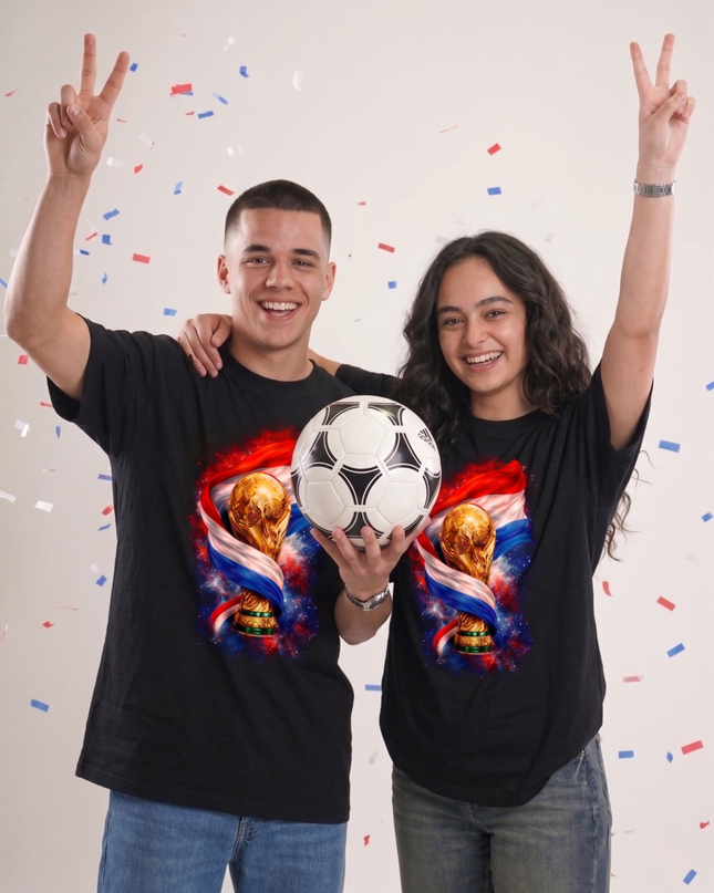 T-shirt unisexe fan de la Coupe du Monde de Football Pays-Bas 2026 édition Galaxy