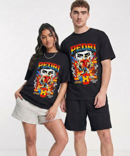 T-shirt Pedri #8 – Coupe du Monde 2026 Espagne
