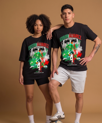 Edson Álvarez #4 México Copa Do Mundo Soccer World Cup 2026 Unisex Fan T-Shirt