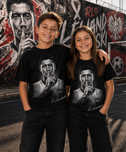 T-shirt enfant fan de Robert Lewandowski Pologne