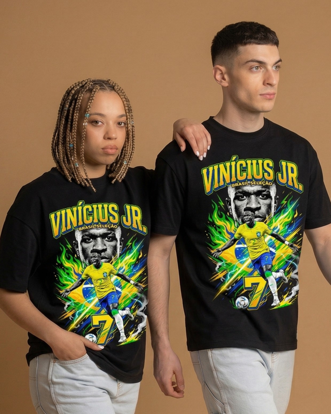 Vinícius Jr. #7 Brasil Seleção Soccer World Cup 2026 Unisex Fan T-Shirt