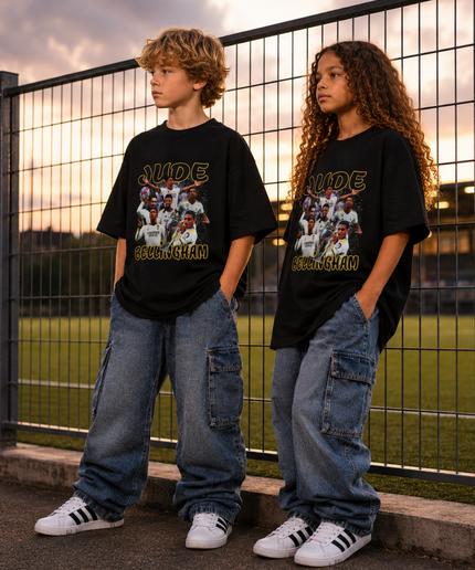Jude Bellingham Real Madrid Collage Kids Fan T-Shirt