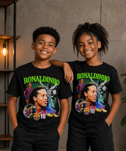 T-shirt enfant Ronaldinho Barcelone