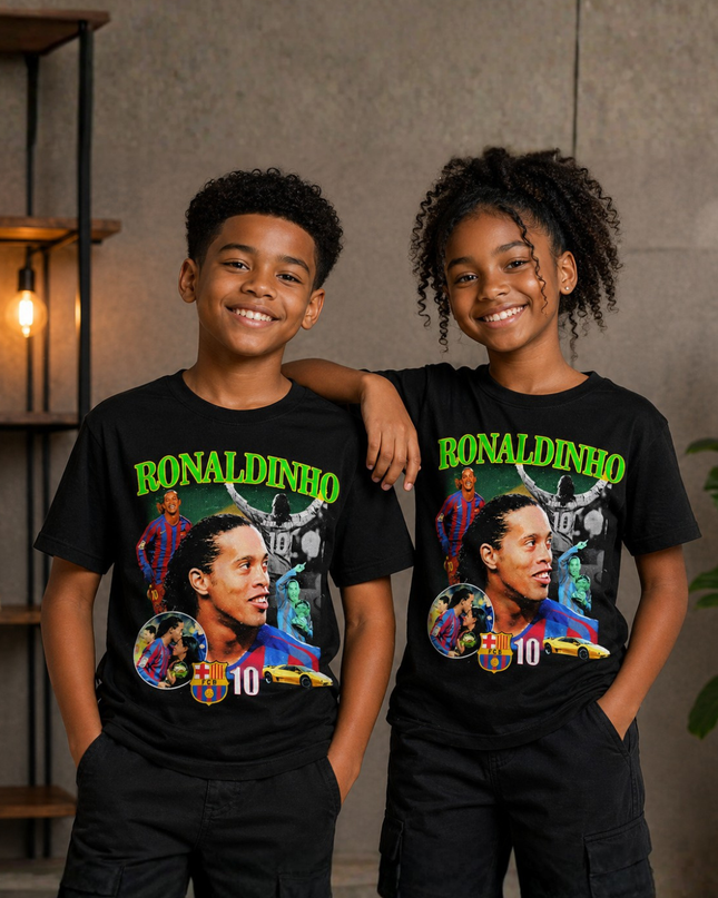 T-shirt enfant Ronaldinho Barcelone