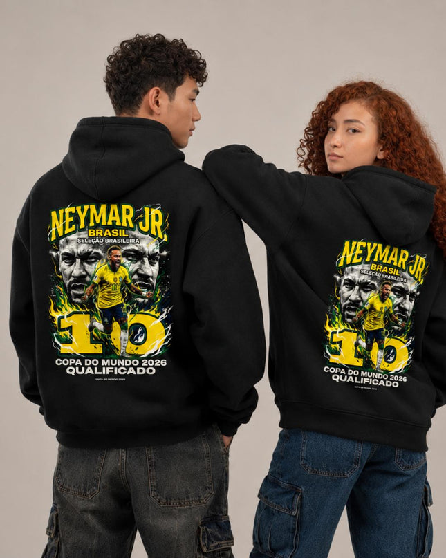 Neymar Jr. #10 Brazil Copa do Mundo 2026 Unisex Fan Hoodie