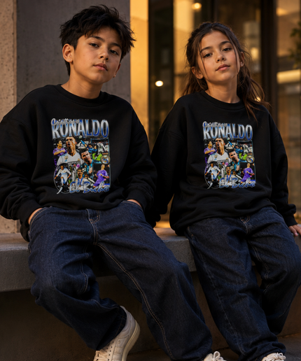 Cristiano Ronaldo Real Madrid El Bicho Bootleg Multi-Pose Kids Fan Crewneck