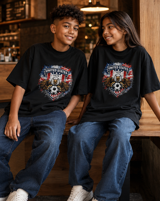 United States 2026 Eagle Crest Kids Fan T-Shirt