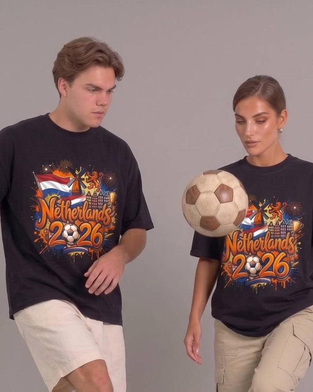 Pays-Bas 2026 Graffiti Fiesta Orange Football Coupe du Monde Unisexe T-Shirt Fan