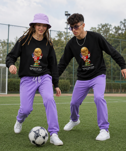 World Cup 2026 USA Canada Mexico Trophy Flags Unisex Fan Crewneck