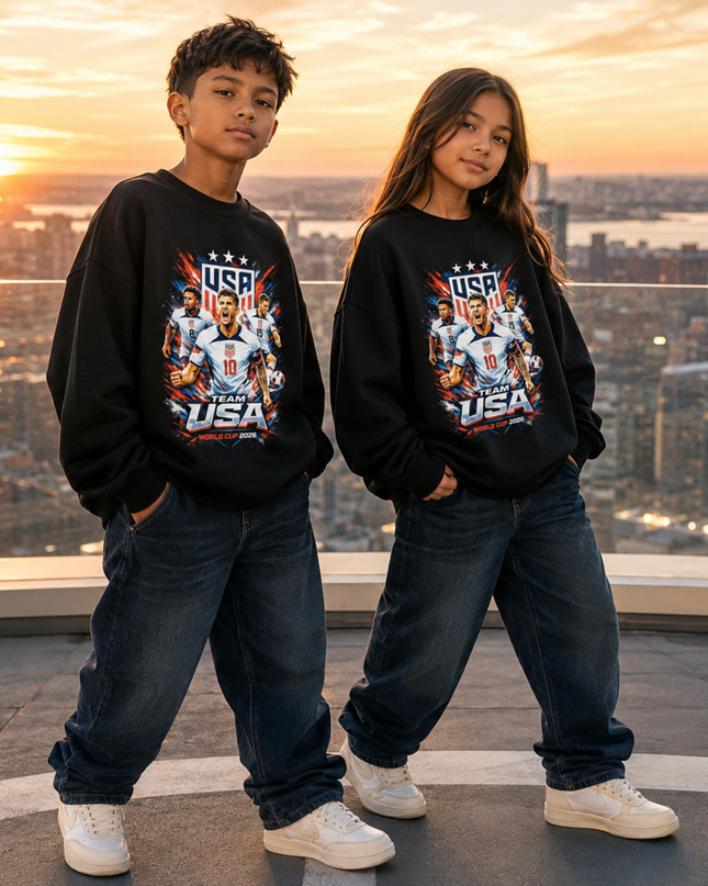 Team USA World Cup 2026 Kids Fan Crewneck