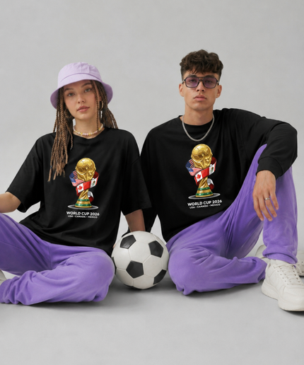 World Cup 2026 USA Canada Mexico Trophy Flags Unisex Fan Crewneck