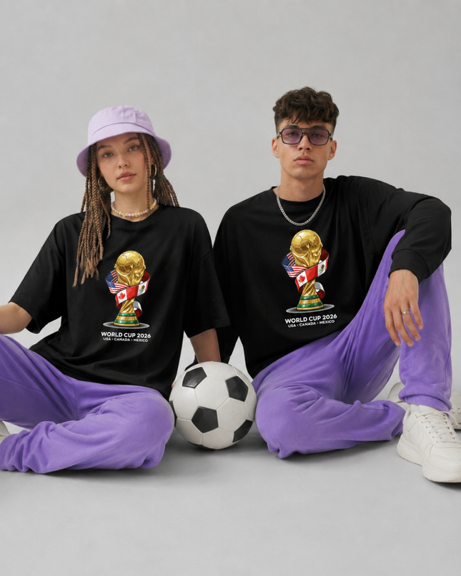 World Cup 2026 USA Canada Mexico Trophy Flags Unisex Fan Crewneck