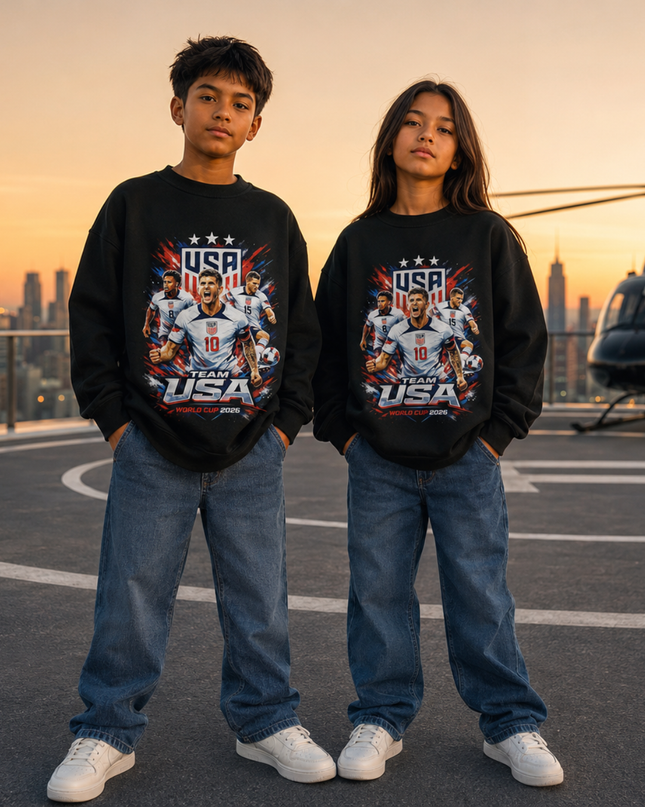 Team USA World Cup 2026 Kids Fan Crewneck