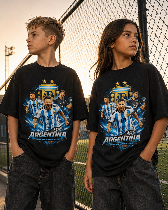 T-shirt enfant fan Argentine Coupe du Monde 2026