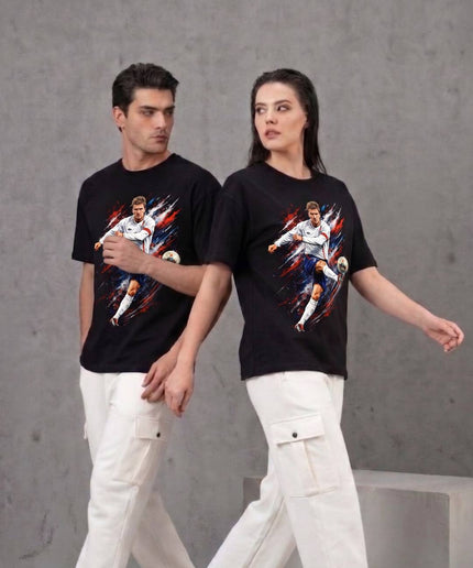 T-shirt unisexe fan David Beckham légende anglaise, signature coup de pied dynamique