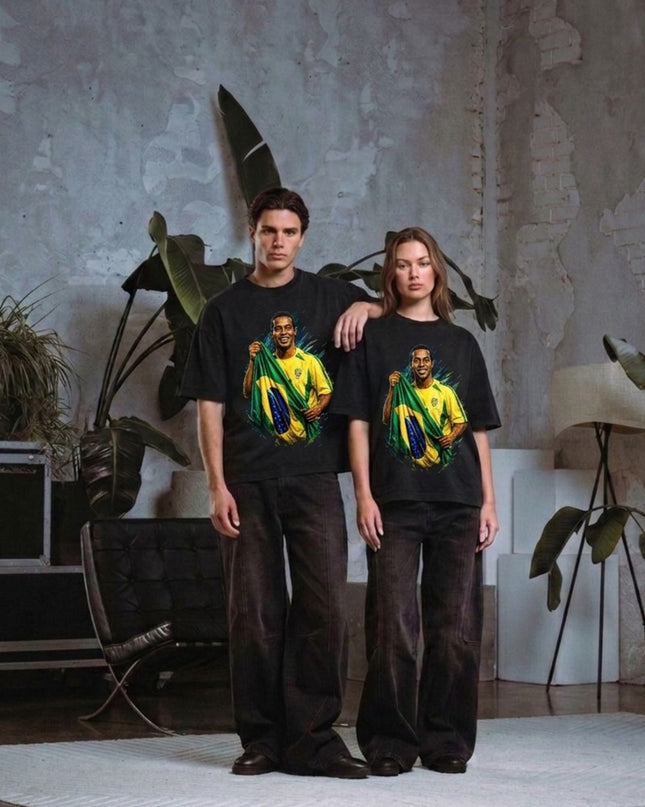 Ronaldinho #11 Brazil Flag Pride Unisex Fan T-Shirt
