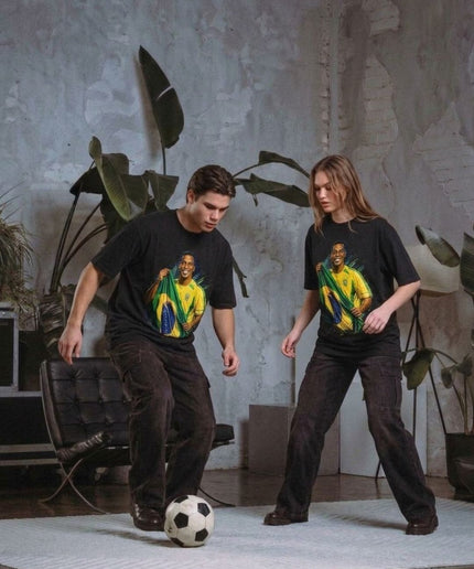 T-shirt unisexe Ronaldinho #11 Drapeau Brésil Fierté pour les fans