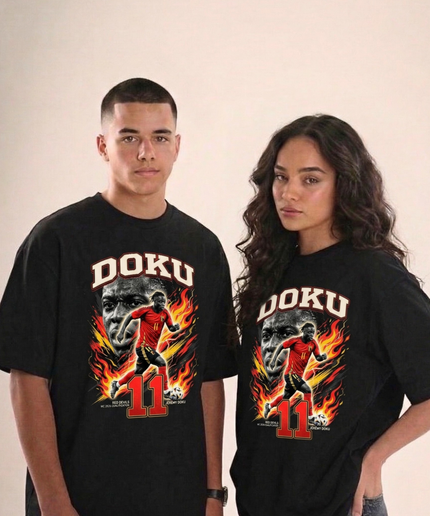 Jérémy Doku #11 – Red Devils Belgium World Cup 2026 Qualified Unisex Fan T-Shirt