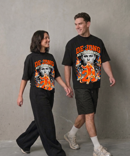 T-shirt unisexe fan De Jong #21 Pays-Bas Coupe du Monde 2026