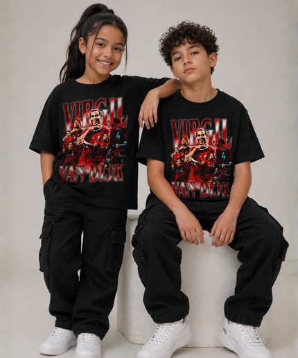 T-shirt supporter enfant Virgil Van Dijk Liverpool