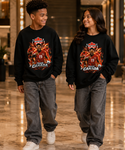 Team Canada 2026 Kids Fan Crewneck