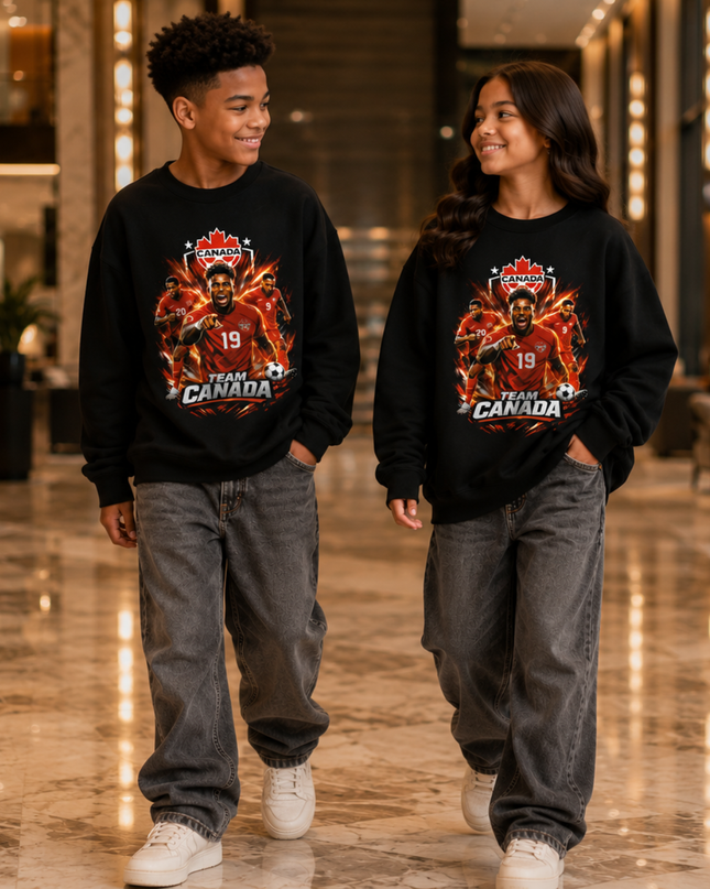 Team Canada 2026 Kids Fan Crewneck