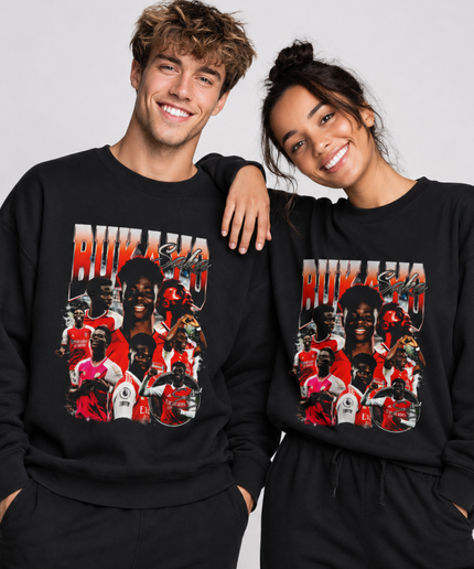 Bukayo Saka Arsenal Graphic Collage Unisex Fan Crewneck