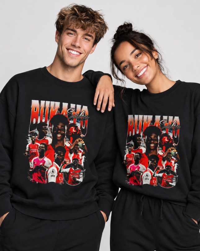 Tour de cou unisexe Bukayo Saka Arsenal Graphic Collage pour les fans