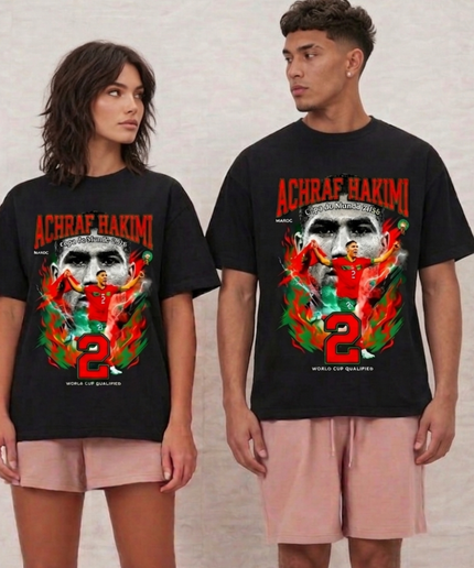 Achraf Hakimi Morocco #2 Copa do Mundo 2026 Unisex Fan T-Shirt