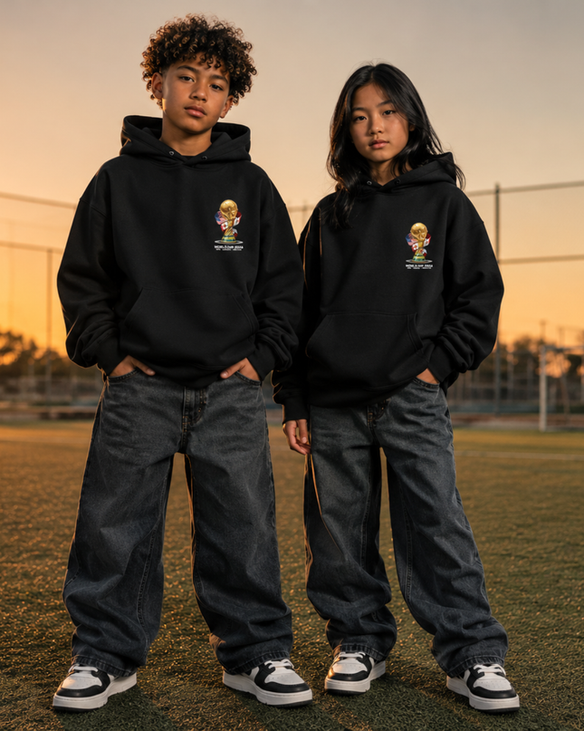 Neymar Jr Brazil #10 Celebration Silence Kids Fan Hoodie