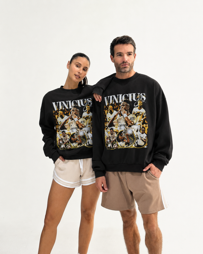 Vinícius Jr. Real Madrid Retro Collage Unisex Fan Crewneck