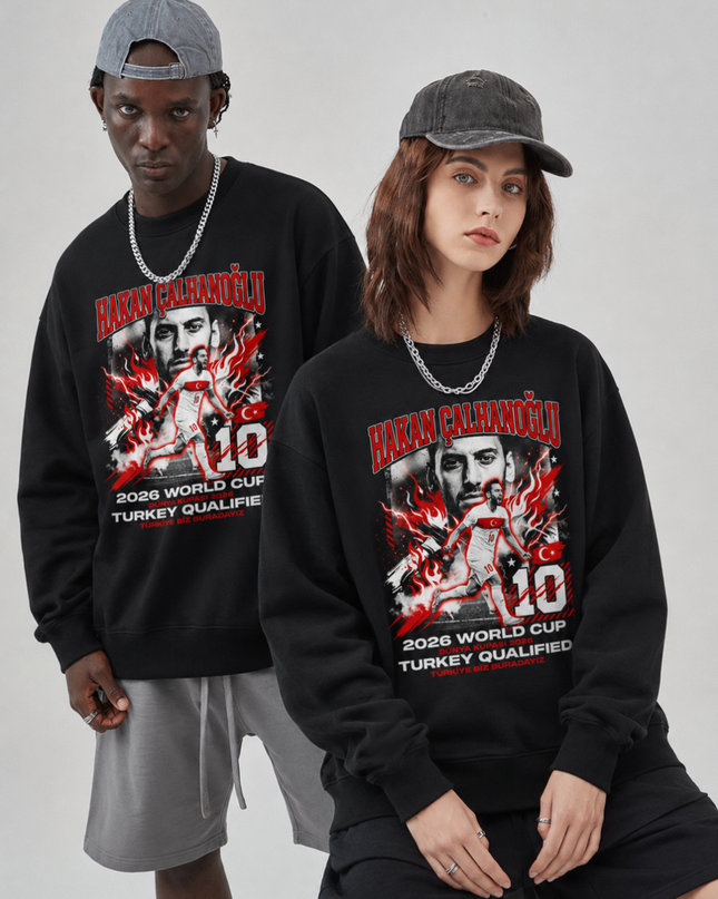 Hakan Çalhanoğlu Turkey WC 2026 Fire Unisex Fan Crewneck