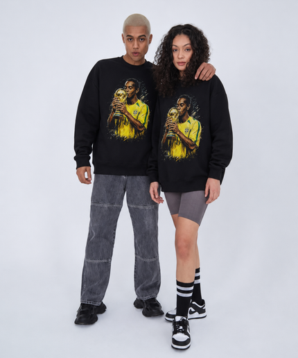 Ronaldinho Brazil World Cup Trophy Unisex Fan Crewneck