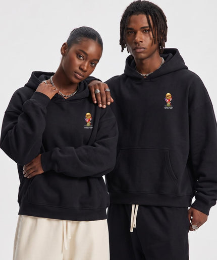 Raphinha Barcelone Célébration Rugissante Portrait Signature Noir & Blanc Pull à Capuche Unisexe pour Fans