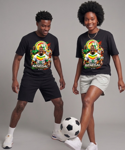 T-Shirt Unisexe Fan Équipe du Sénégal Coupe du Monde 2026