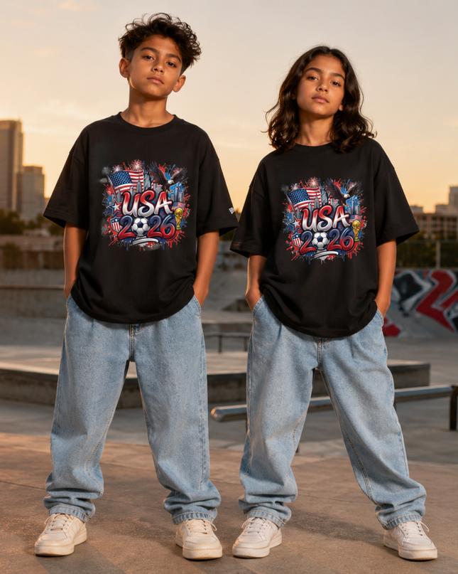 USA 2026 Graffiti Kids Fan T-Shirt