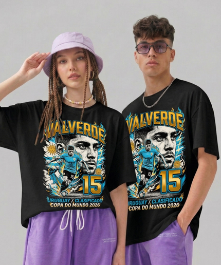 Federico Valverde #15 Uruguay Clasificado Soccer World Cup 2026 Unisex Fan T-Shirt
