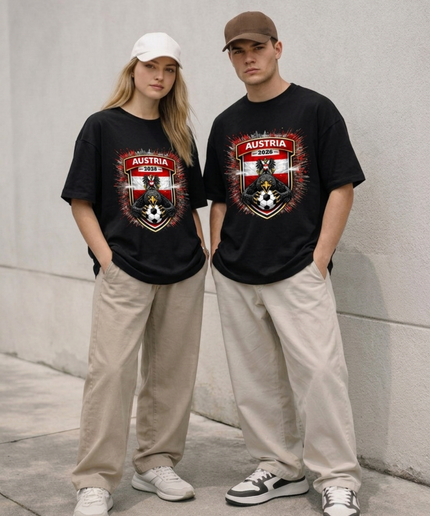 Austria 2026 Eagle Crest Shield Soccer Unisex Fan T-Shirt