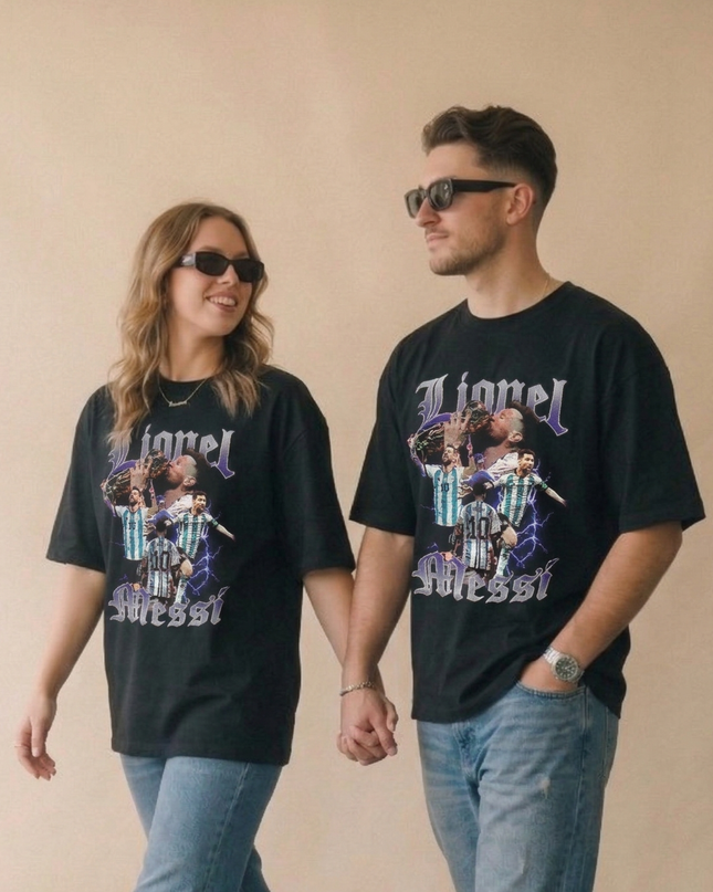 Lionel Messi Argentina Gothic Lightning Unisex Fan T-Shirt
