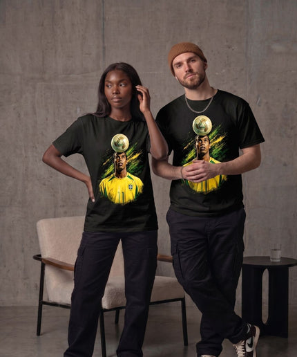 Ronaldinho #11 Brazil Ball Balance Legend Unisex Fan T-Shirt